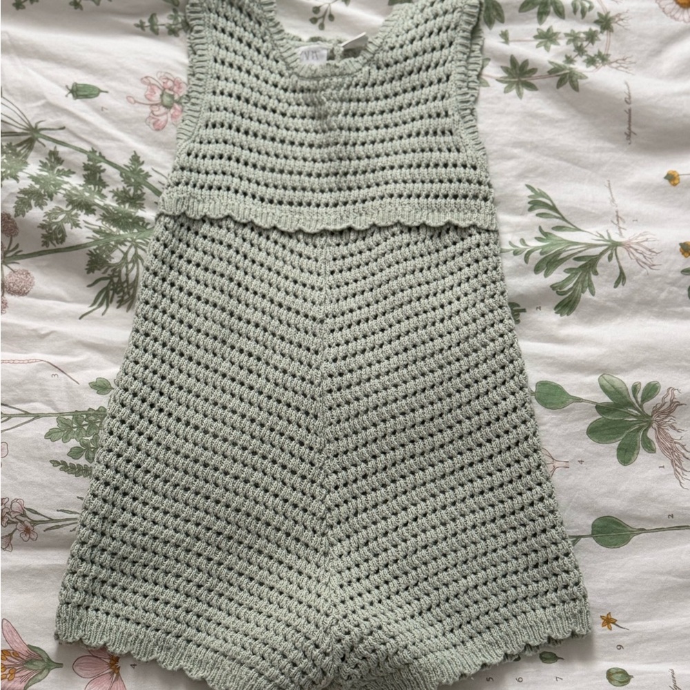 Zara Sage Green Knit Top